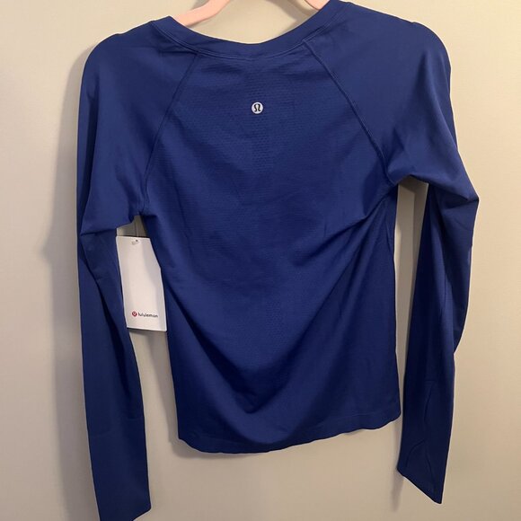 RARE NWT Lululemon Swiftly Long Sleeve Race Length - Psychic Blue - Size 8 - Picture 3 of 7